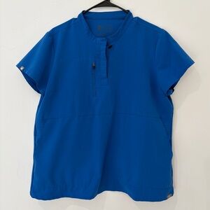 FIGS Casma Scrub Top Blue Technical Collection 3 Pocket Size L